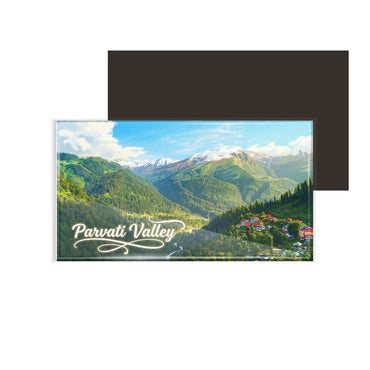 dhcrafts Himachal Pradesh Parvati Valley Design Rectangular Fridge Magnet Pack of 1 (8.6cm x 5.4cm)