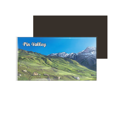 dhcrafts Himachal Pradesh Pin Valley Design Rectangular Fridge Magnet Pack of 1 (8.6cm x 5.4cm)