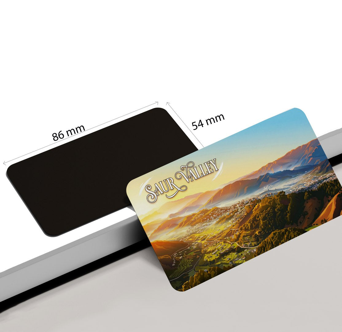 dhcrafts Uttarakhand Saur Valley D2 Design Rectangular Fridge Magnet Pack of 1 (8.6cm x 5.4cm)