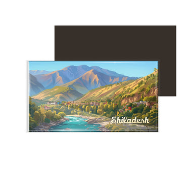 dhcrafts Himachal Pradesh Shiladesh Valley Design Rectangular Fridge Magnet Pack of 1 (8.6cm x 5.4cm)