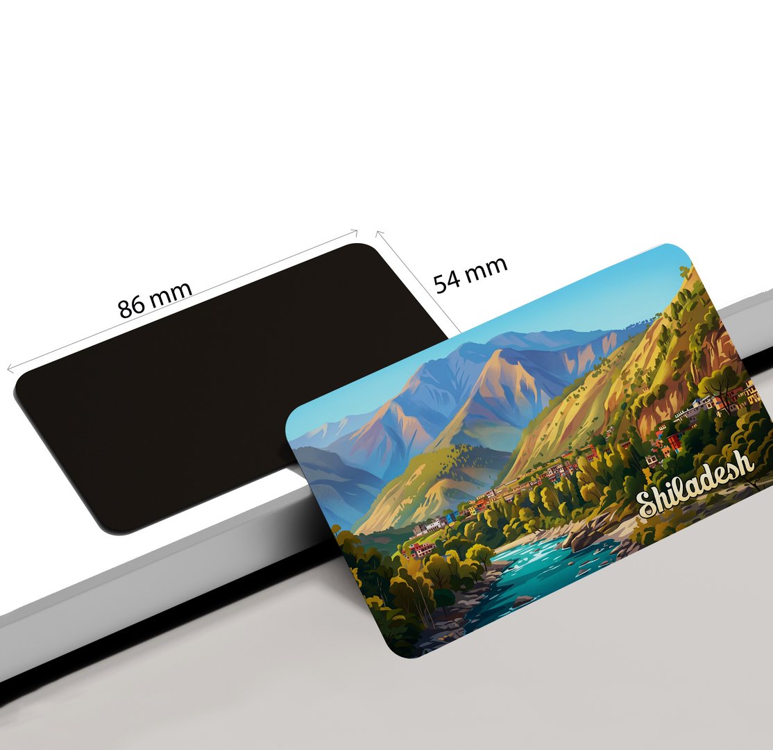 dhcrafts Himachal Pradesh Shiladesh Valley Design Rectangular Fridge Magnet Pack of 1 (8.6cm x 5.4cm)