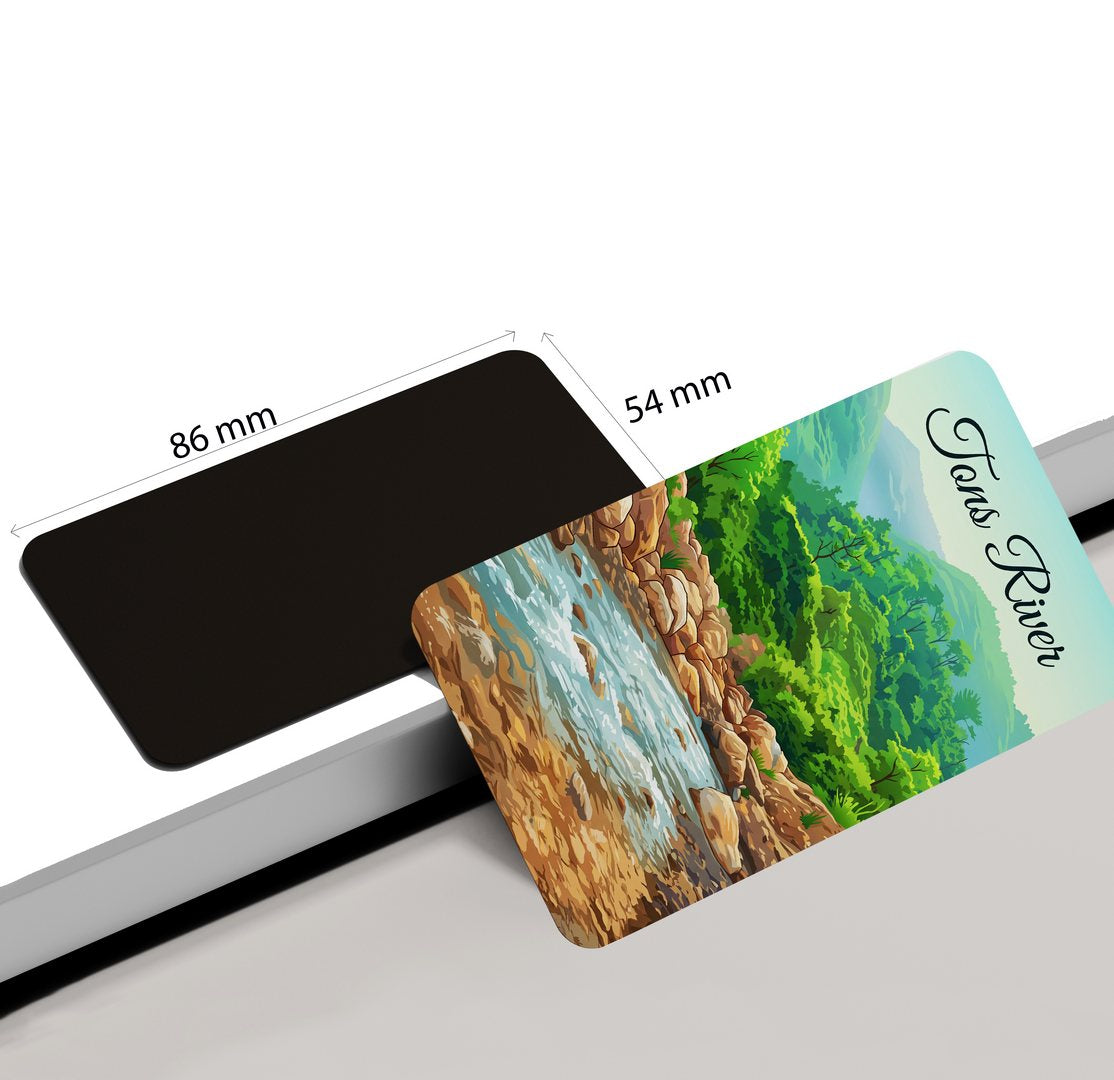 dhcrafts Uttarakhand Tons River Design Rectangular Fridge Magnet Pack of 1 (8.6cm x 5.4cm)