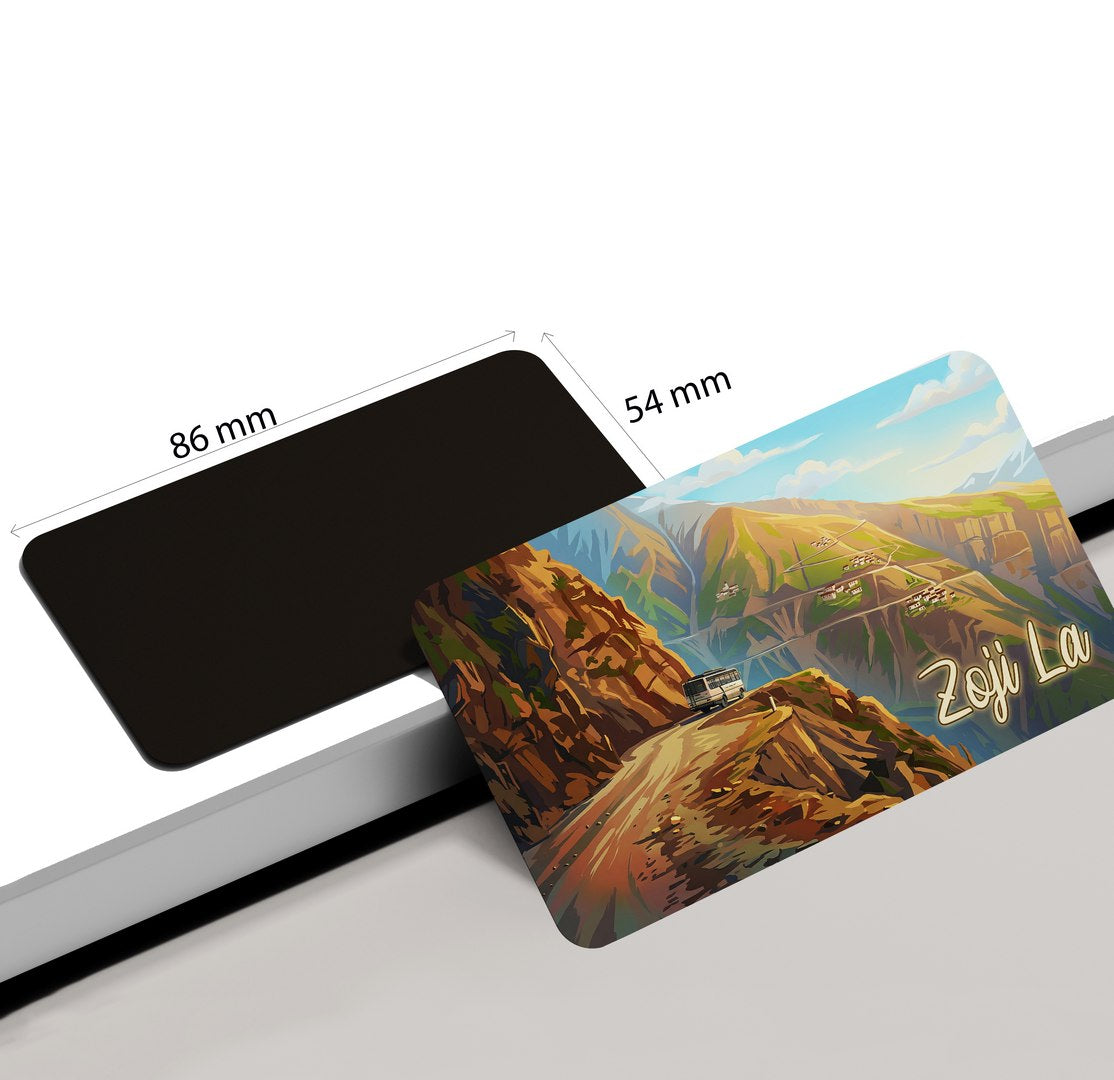 dhcrafts Jammu and Kashmir Zoji Valley Design Rectangular Fridge Magnet Pack of 1 (8.6cm x 5.4cm)