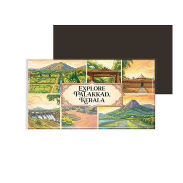 dhcrafts Kerala Palakkad Design Rectangular Fridge Magnet Pack of 1 (8.6cm x 5.4cm)