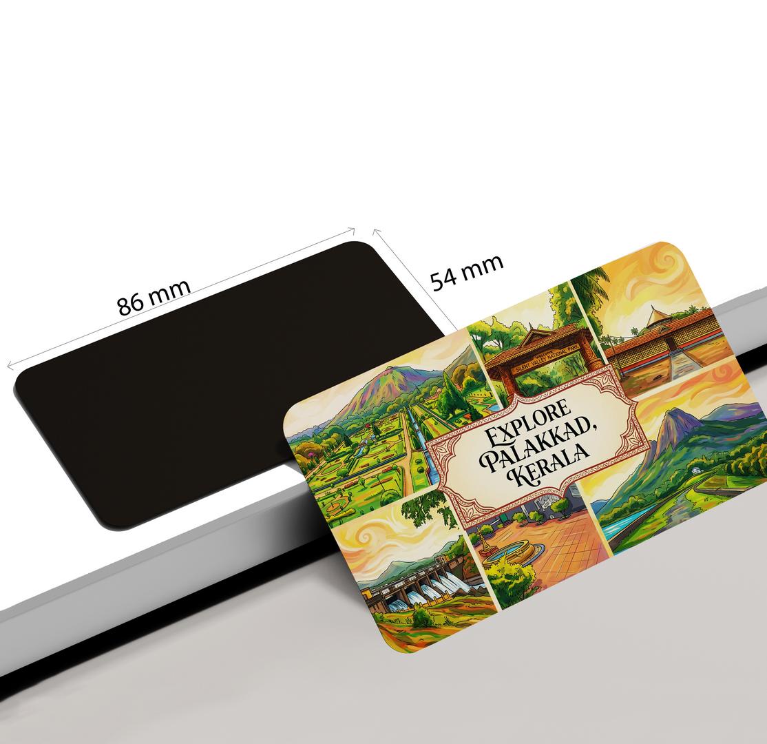 dhcrafts Kerala Palakkad Design Rectangular Fridge Magnet Pack of 1 (8.6cm x 5.4cm)