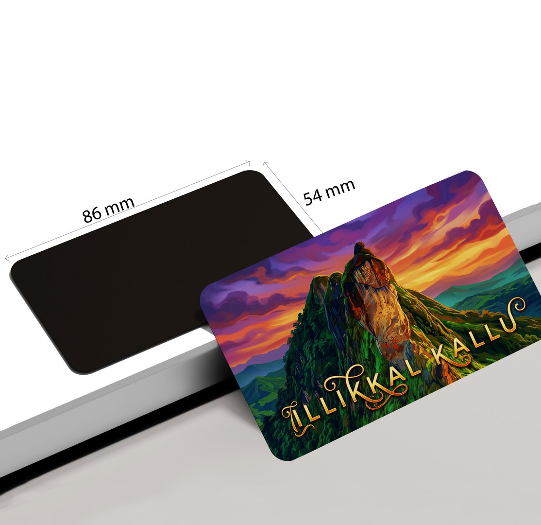 dhcrafts Kerala Illikkal Kallu Design Rectangular Fridge Magnet Pack of 1 (8.6cm x 5.4cm)
