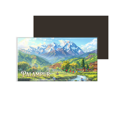 dhcrafts Himachal Pradesh Palampur D1 Design Rectangular Fridge Magnet Pack of 1 (8.6cm x 5.4cm)