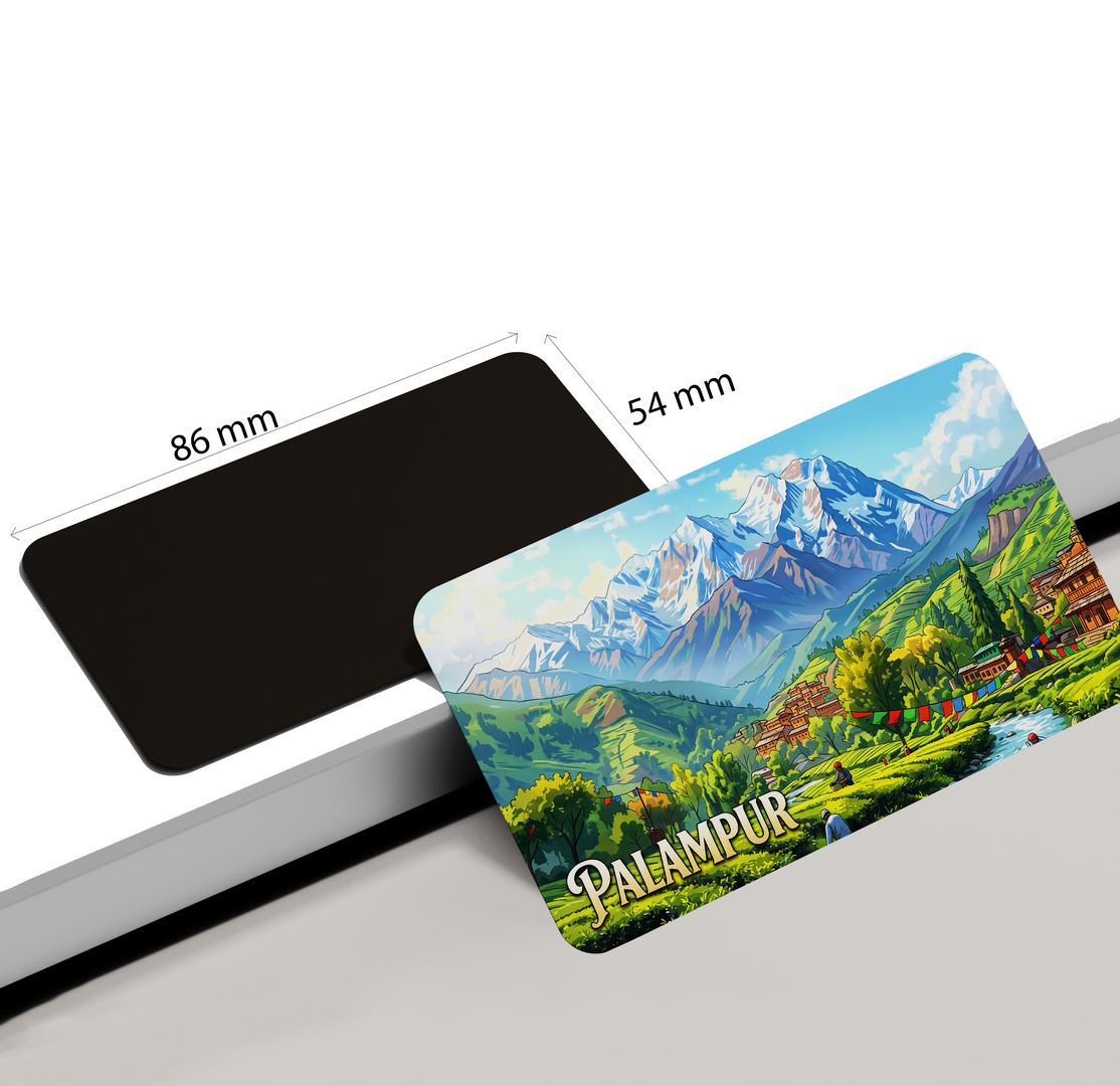 dhcrafts Himachal Pradesh Palampur D1 Design Rectangular Fridge Magnet Pack of 1 (8.6cm x 5.4cm)