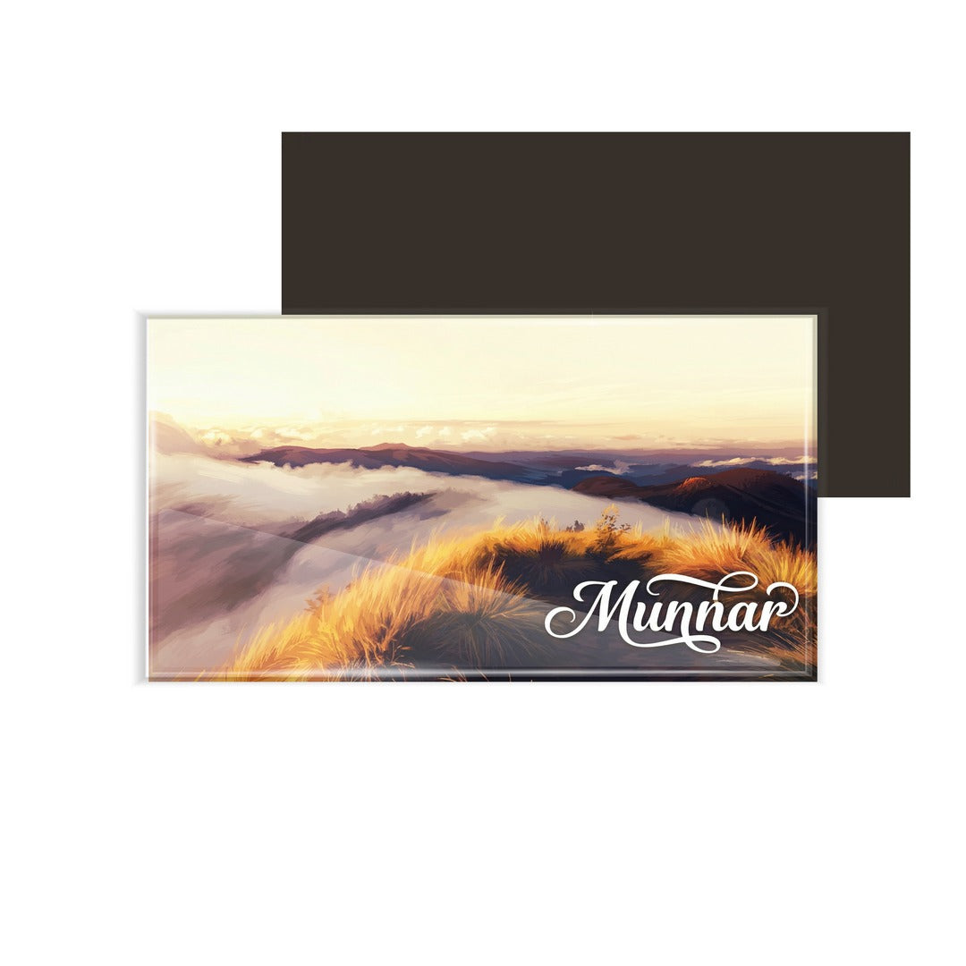 dhcrafts Kerala Munnar D2 Design Rectangular Fridge Magnet Pack of 1 (8.6cm x 5.4cm)