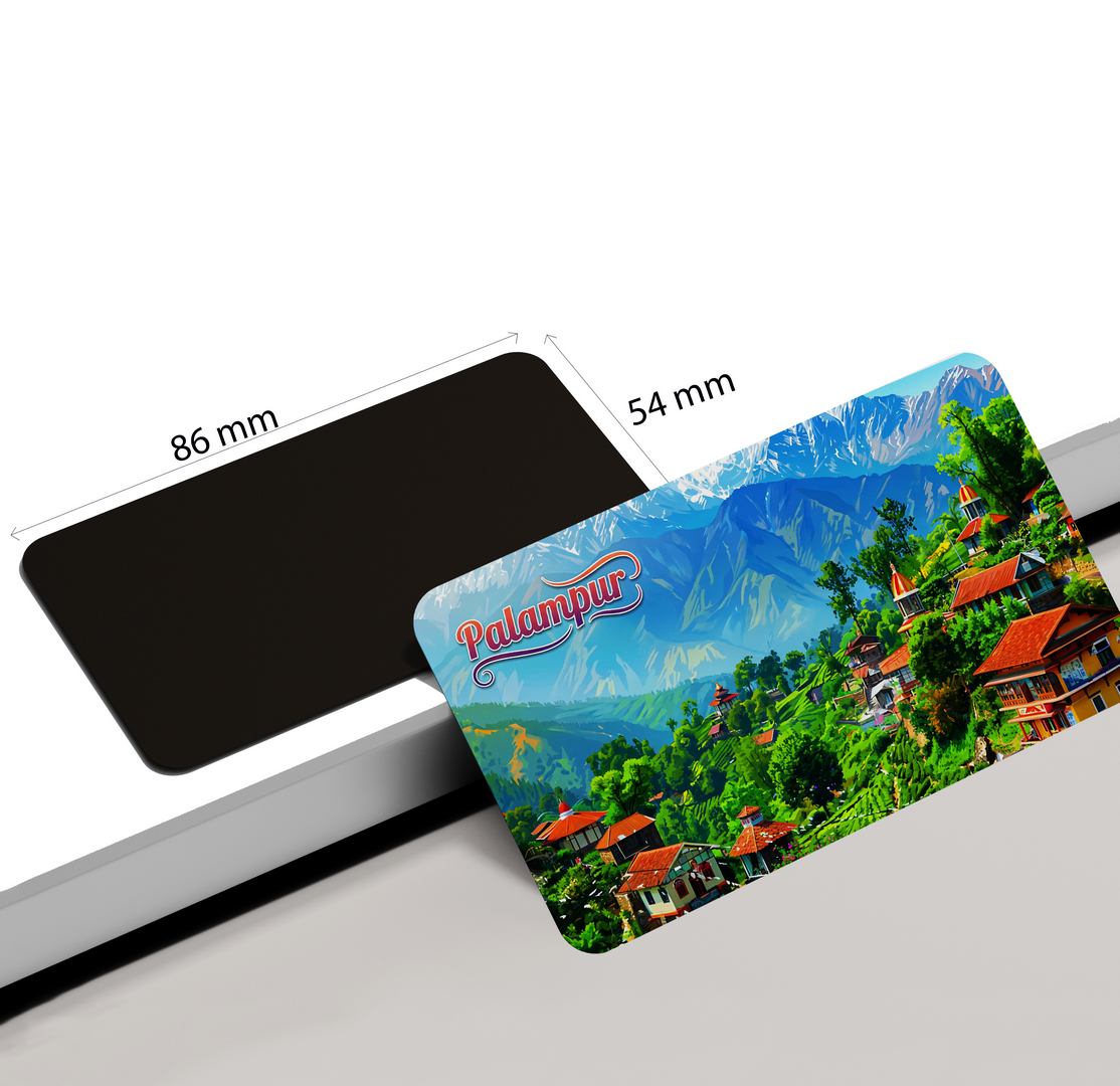 dhcrafts Himachal Pradesh palampur D2 Design Rectangular Fridge Magnet Pack of 1 (8.6cm x 5.4cm)