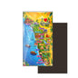 dhcrafts Rectangular Fridge Magnet Multicolor Kerala D1 Design Pack of 1 (8.6cm x 5.4cm)