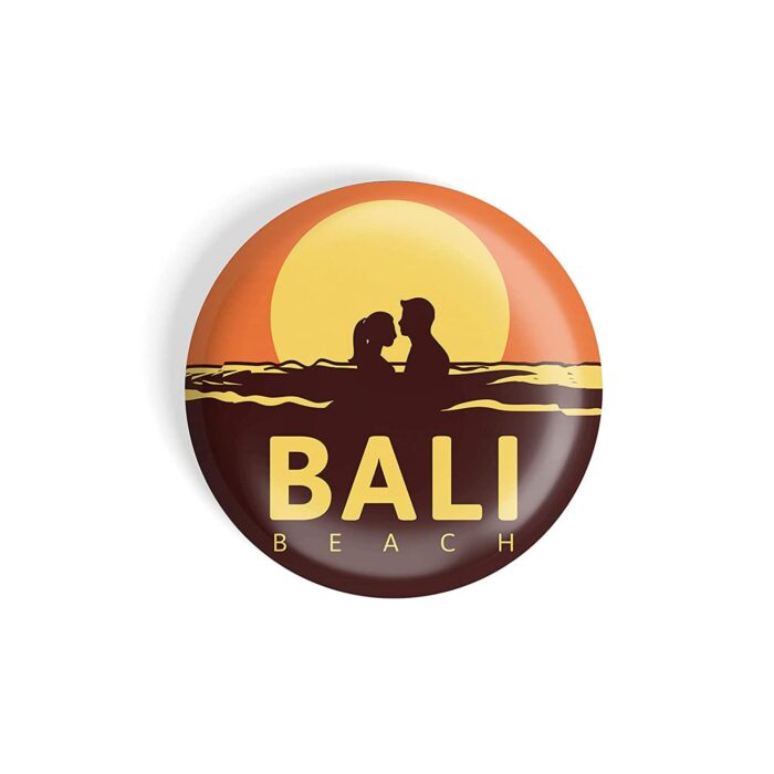 dhcrafts Pin Badges Orange Colour Travel Bali Beach Glossy Finish Design Pack of 1