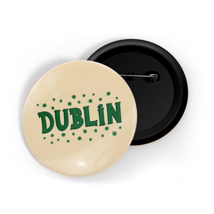 dhcrafts Pin Badges Pink Colour Travel Dublin Glossy Finish Design Pack of 1