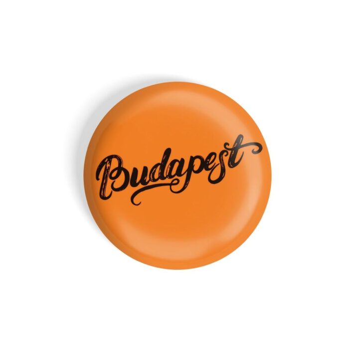 dhcrafts Magnetic Badges Orange Colour Travel Budapest Glossy Finish Design Pack of 1