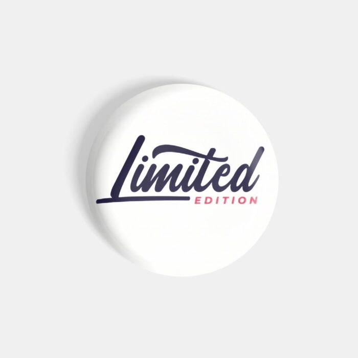 dhcrafts Pin Badges White Colour Positivity Limited Addition White Glossy Finish Design Pack of 1