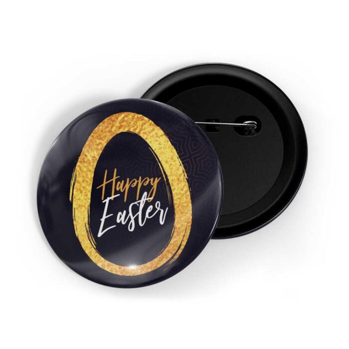 dhcrafts Pin Badges Black Colour Special days Happy Easter Black Glossy Finish Design Pack of 1