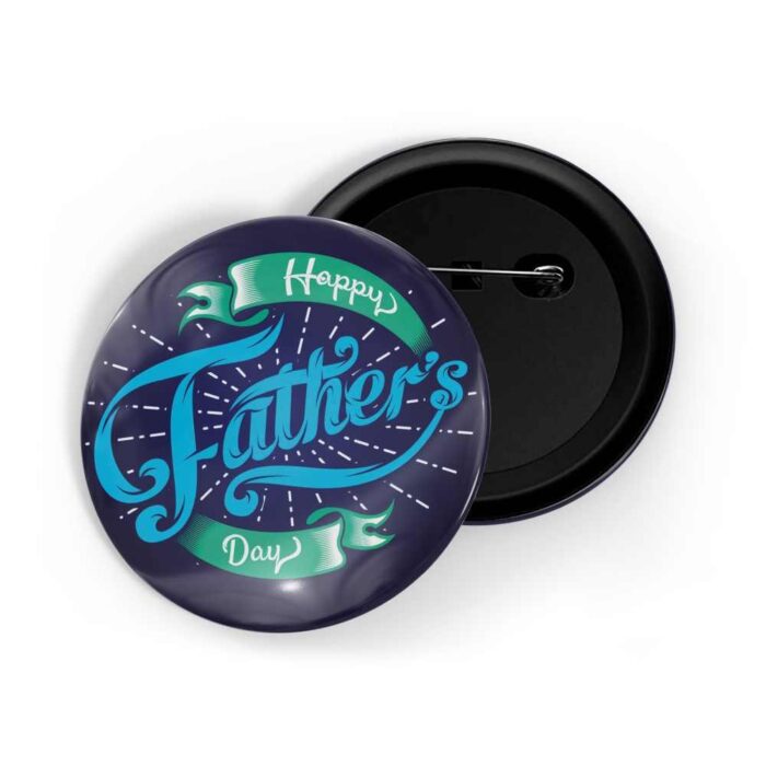 dhcrafts Pin Badges Blue Colour Special days Happy Father's Day Blue Glossy Finish Design Pack of 1