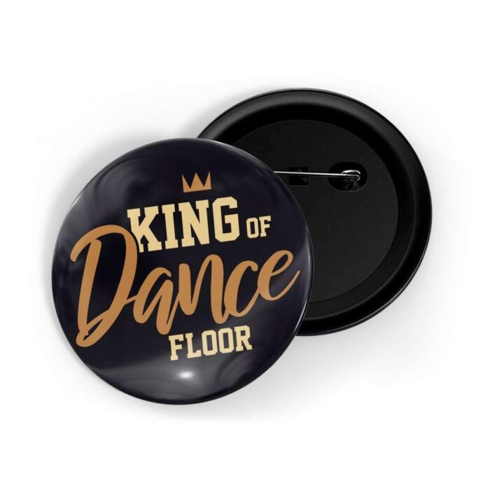 dhcrafts Pin Badges Black Colour Dance King Of Dance Floor Glossy Finish Design Pack of 1