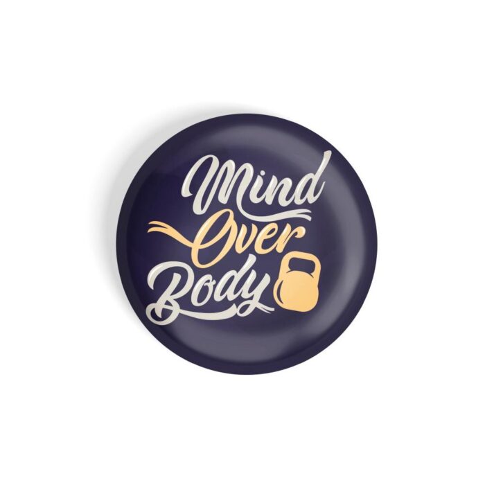 dhcrafts Pin Badges Black Colour Positivity Mind Over Body Glossy Finish Design Pack of 1