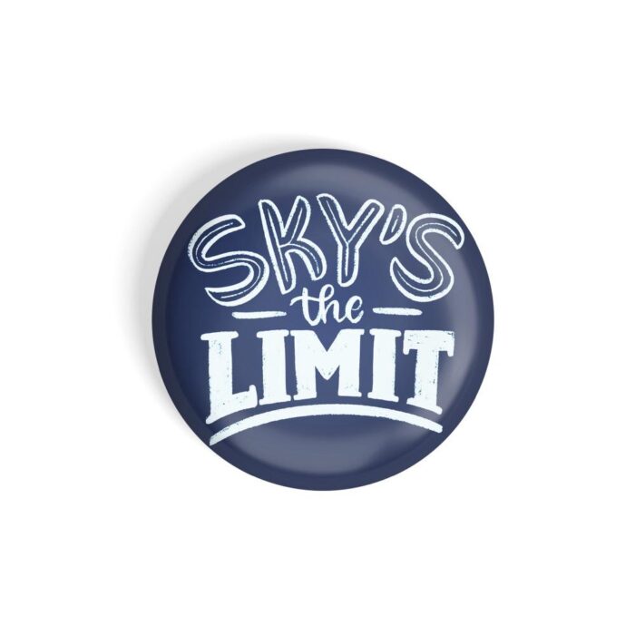 dhcrafts Blue color Fridge Magnet Sky's The Limit Glossy Finish Design Pack of 1