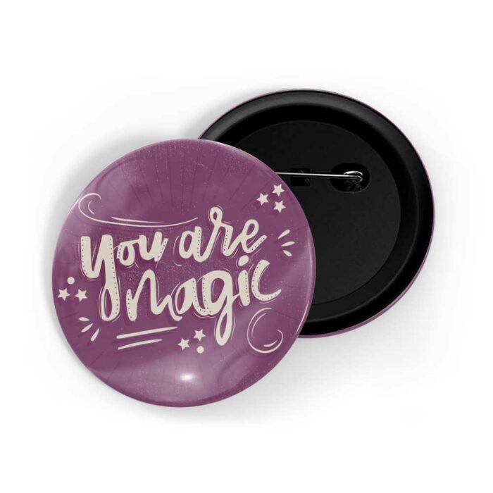 dhcrafts Pin Badges Purple Colour Self Love You Are Magic Glossy Finish Design Pack of 1