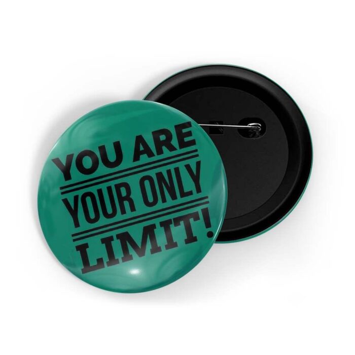 dhcrafts Pin Badges Green Colour Self Love You Are Your Own Limit Glossy Finish Design Pack of 1