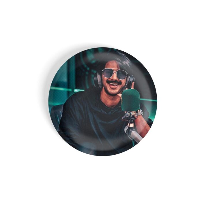 dhcrafts Pin Badges Green Colour Fan Ficition Malayalam Actor Dulquer Salman D1 Glossy Finish Design Pack of 1