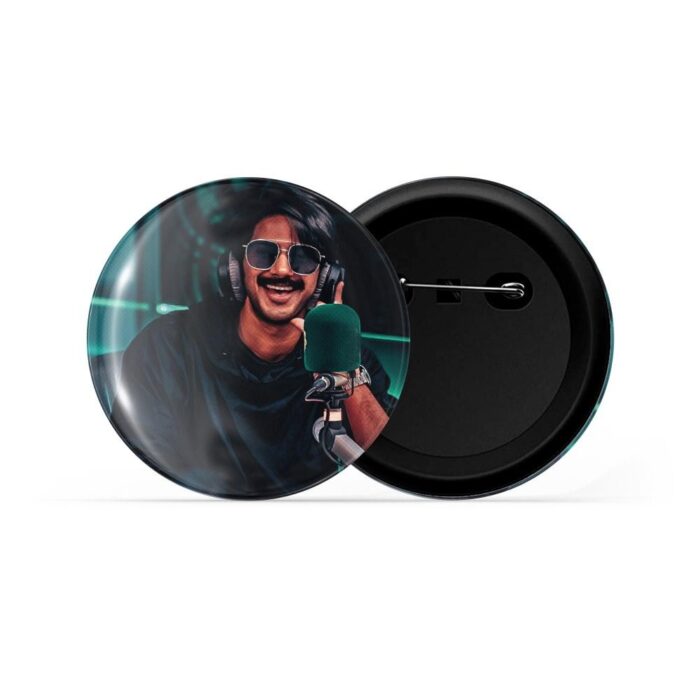 dhcrafts Pin Badges Green Colour Fan Ficition Malayalam Actor Dulquer Salman D1 Glossy Finish Design Pack of 1