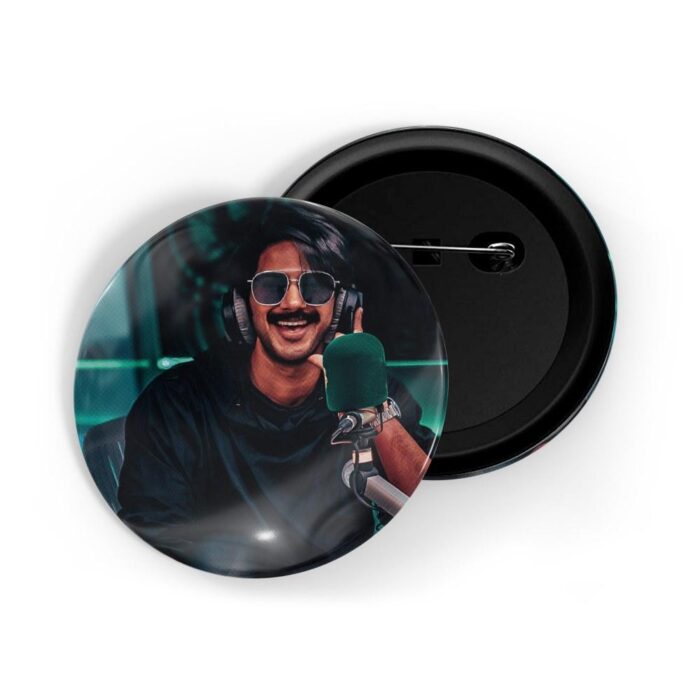 dhcrafts Pin Badges Green Colour Fan Ficition Malayalam Actor Dulquer Salman D1 Glossy Finish Design Pack of 1