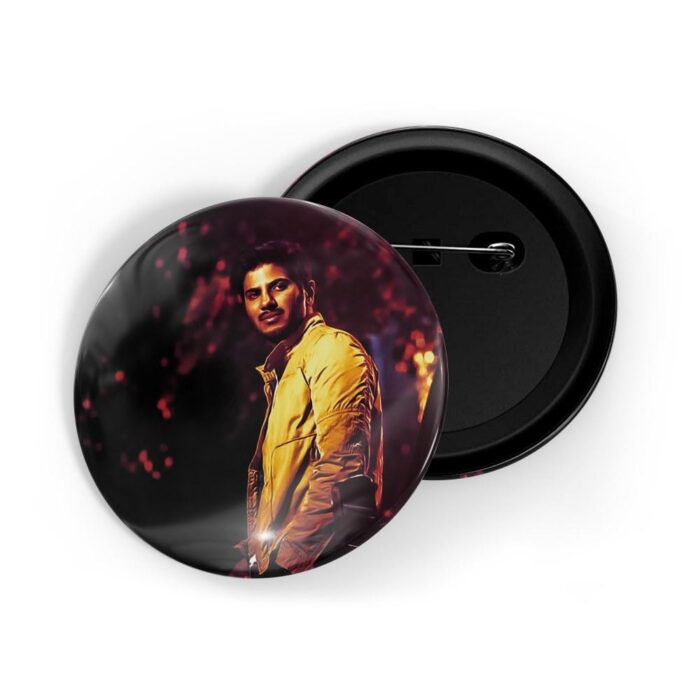 dhcrafts Pin Badges Black Colour Fan Ficition Malayalam Actor Dulquer Salman D2 Glossy Finish Design Pack of 1