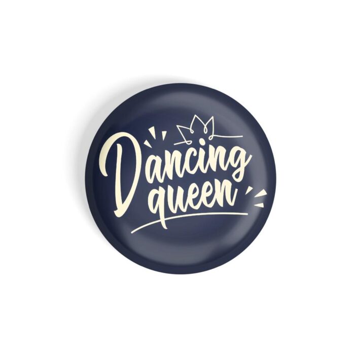 dhcrafts Pin Badges Blue Colour Girl Power Dancing Queen Glossy Finish Design Pack of 1