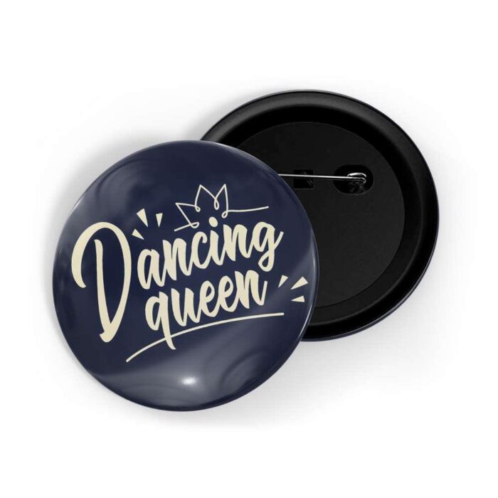 dhcrafts Pin Badges Blue Colour Girl Power Dancing Queen Glossy Finish Design Pack of 1