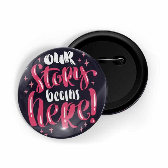 dhcrafts Pin Badges Black Colour Love Our Stars Begins Here! Glossy Finish Design Pack of 1