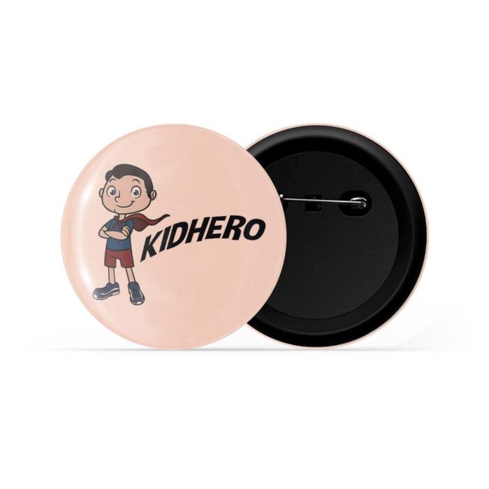 dhcrafts Pin Badges Pink Colour Fun Kid hero Glossy Finish Design Pack of 1