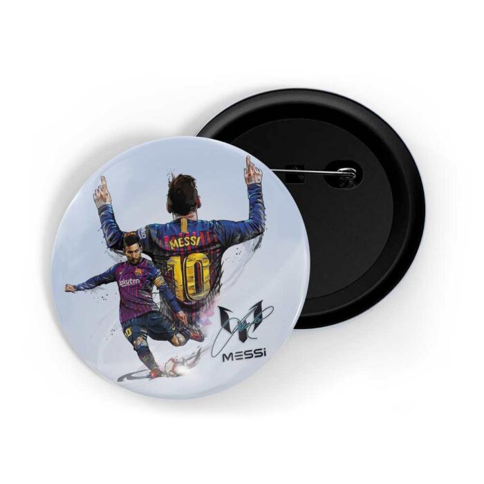dhcrafts Pin Badges Blue Colour Lionel Messi D1 Glossy Finish Design Pack of 1