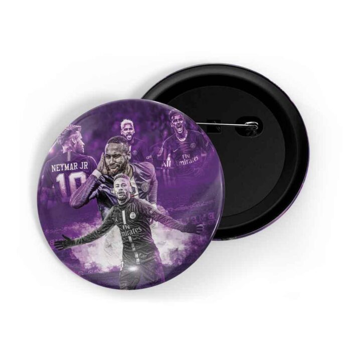dhcrafts Pin Badges Purple Colour Junior Neymar D1 Glossy Finish Design Pack of 1