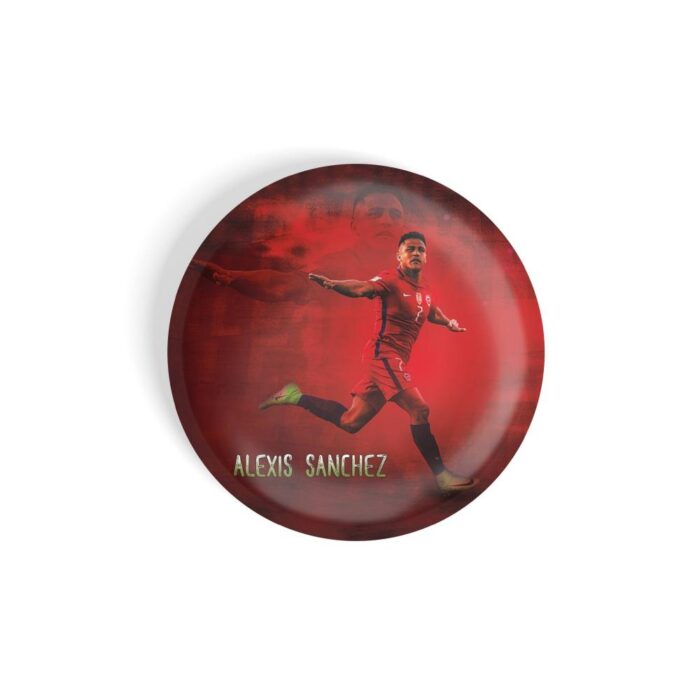 dhcrafts Pin Badges Red Colour Alexis Sanchez Glossy Finish Design Pack of 1