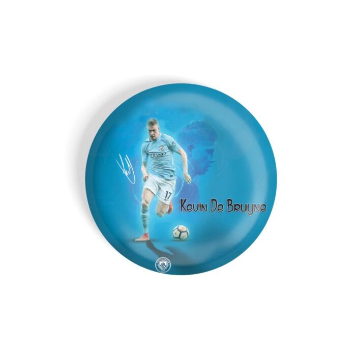 dhcrafts Pin Badges Blue Colour Kevin De Bruyne Glossy Finish Design Pack of 1