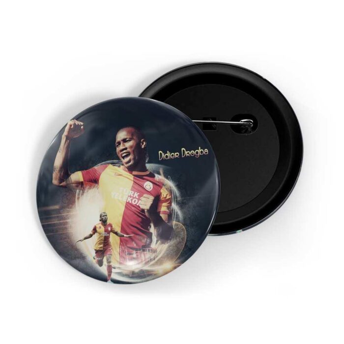 dhcrafts Pin Badges Black Colour Didier Drogba Glossy Finish Design Pack of 1