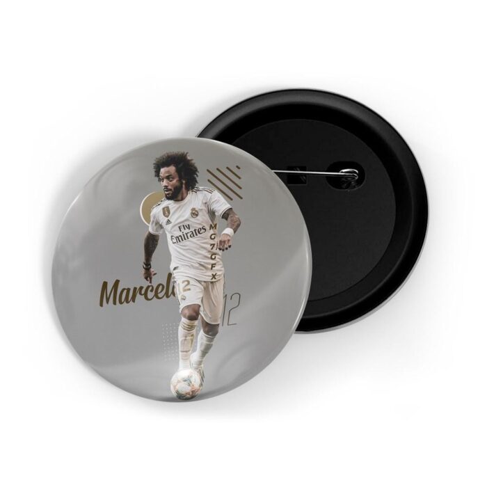 dhcrafts Pin Badges Grey Colour Marcelo Vieira Glossy Finish Design Pack of 1