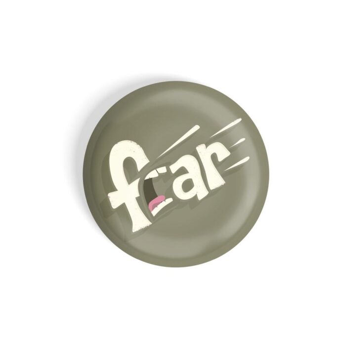 dhcrafts Pin Badges Grey Colour Emotions Fear Glossy Finish Design Pack of 1