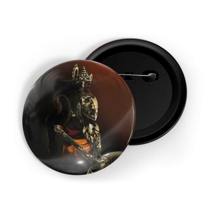 dhcrafts Pin Badges Black Colour Hanuman D3 Glossy Finish Design Pack of 1