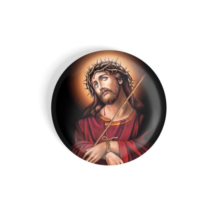 dhcrafts Pin Badges Black Colour Jesus D3 Glossy Finish Design Pack of 1