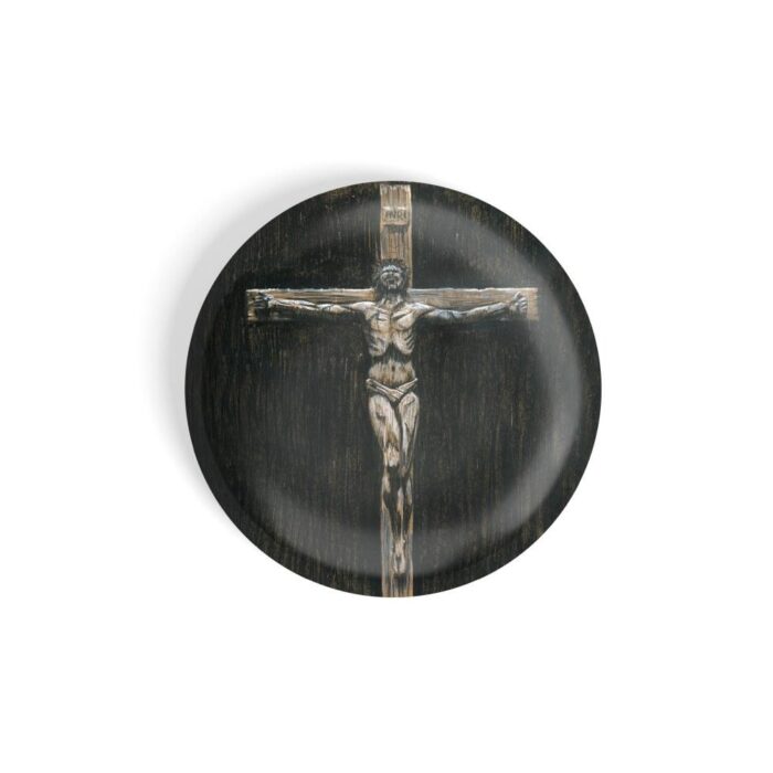 dhcrafts Pin Badges Black Colour Jesus D4 Glossy Finish Design Pack of 1