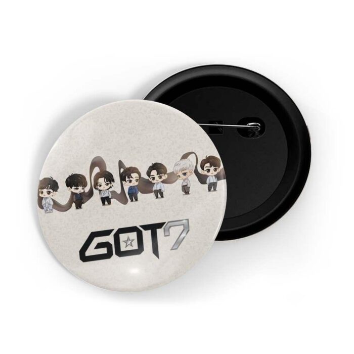 dhcrafts Pin Badges Pink Colour K-pop GOT7 D3 Glossy Finish Design Pack of 1