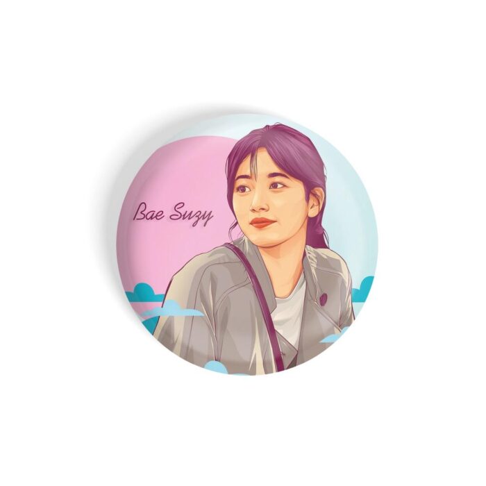 dhcrafts Pin Badges Multicolor K-Drama actress Bae Suzy D1 Glossy Finish Design Pack of 1