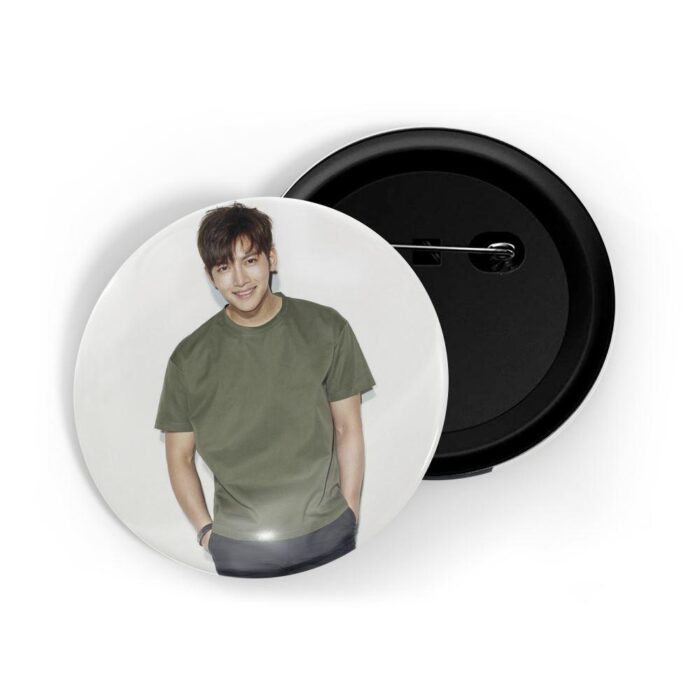 dhcrafts Pin Badges White Colour K-Drama actor Ji Chang Wook D6 Glossy Finish Design Pack of 1