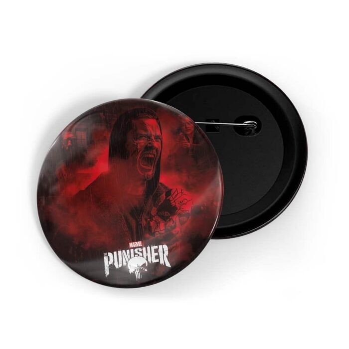 dhcrafts Pin Badges Black Colour The Punisher D1 Glossy Finish Design Pack of 1