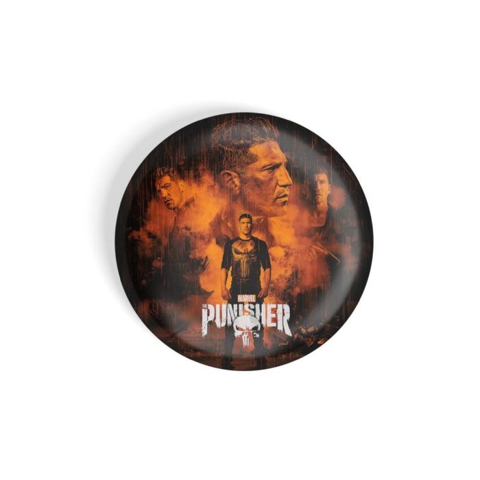 dhcrafts Pin Badges Black Colour The Punisher D2 Glossy Finish Design Pack of 1