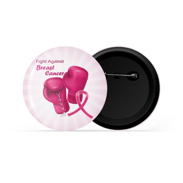 dhcrafts Pin Badges Pink Cancer Awareness Breast Cancer D3 Glossy Finish Design Pack of 1